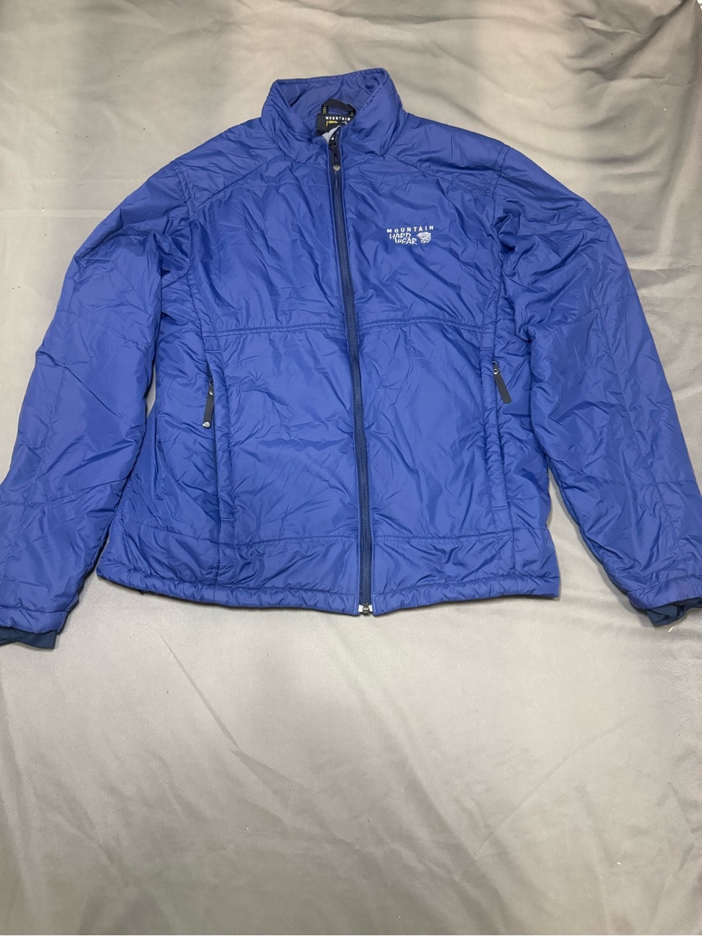 Mountain Hardwear Women's Blue
Insulated Full Zip Nylon Jacket Logo M